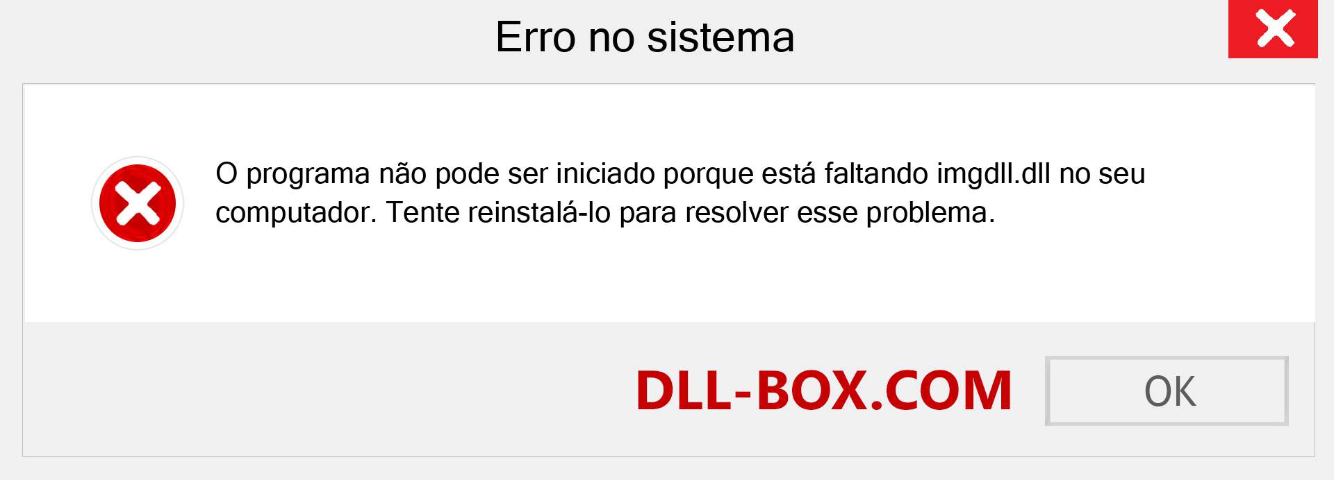 Arquivo imgdll.dll ausente ?. Download para Windows 7, 8, 10 - Correção de erro ausente imgdll dll no Windows, fotos, imagens